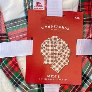 Wondershop Men's Festive Plaid Shirt - Red and Green Size XXL